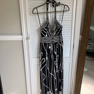 BCBG Black & Cream Maxi Dress